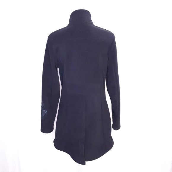 Mondetta Fleece Full Zip Teal Embroidered Sleeves - Picture 6 of 9